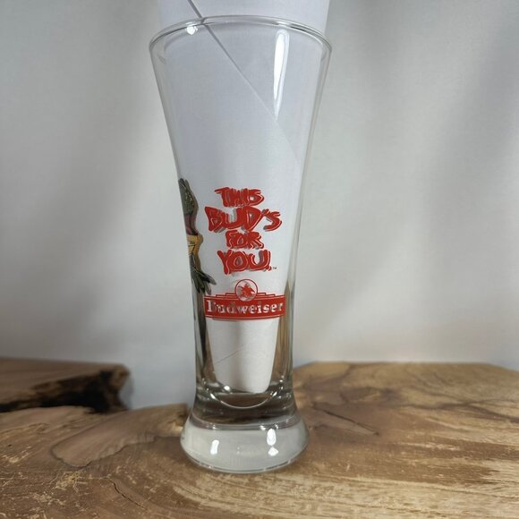 Vintage Budweiser Frog - Pilsner Beer Glass - This Bud's For You - 1996 - Picture 2 of 9